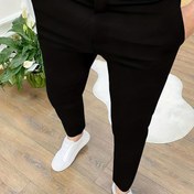 Resim Erkek Skinny Fit Düz Renk Fermuarlı Polyester Örgü Kumaş Orta Esneklik Tüm Sezon Temel Pantolon 