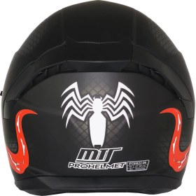 Resim Mts M-910 Starline Güneş Vizörlü Kask Mat Siyah Kırmızı 