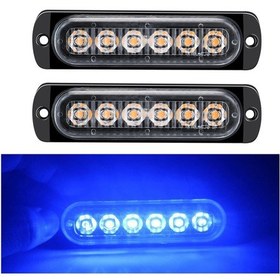 Resim Symbee 12-24v Led Acil Durum Flaşör Işıkları, 16 Mod Renkli, Ip65 Su Geçirmez, Araçlar İçin Çok Amaçlı Siyah 