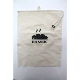 Resim Emtory Home Büyük Boy Sıcak Ekmek Baskılı Askılı Büzgülü Ekmek Torbası 50X40CM 