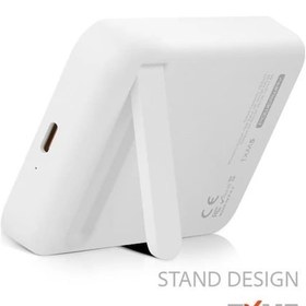 Resim Powerway 5.000mah Pd15w Magsafe Kablosuz Wireless Taşınabilir Şarj Cihazı Beyaz Powerbank Txm5 Çok Renkli 