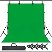 Resim 23LWQ 23LWQ1QWL 2x3m Yeşil Fon Perde + Fon Standı Seti 3 Mandal Green Screen Background LLAKS297D7 10995 