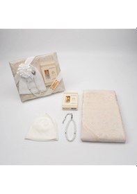 Resim Takke + Esans + Tesbih + Seccade Seti Krem Krem 110 x 64 