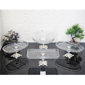 Resim atabey home collection 4 Parça Çeyiz Seti 3 Adet Sunumluk 1 Adet Salata Kasesi Çizgili(açıklamayı Okuyunuz 