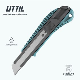 Resim UTTIL Nmuk04 Alüminyum Döküm Gövdeli 18 Mm Maket Bıçağı 