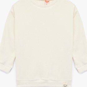 Resim Erkek Bebek Bisiklet Yaka Uzun Kollu Basic Kadife Sweatshirt 