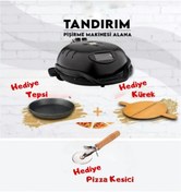 Resim TANDIRIM Ekmek Pişirme Makinesi (Pizza Kesici - Kürek - Tepsi Hediyeli) 