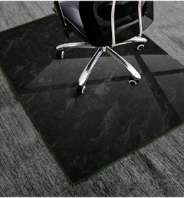 Resim Cam Sandalye Matı Siyah-gri Doku 100cm X 120cm 