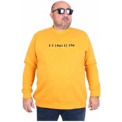 Resim Starbattal Erkek Büyük Beden Sıfır Yaka 3ip Sweat London 24208 Hardal Hardal 