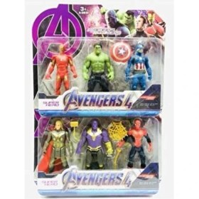 Resim Avengers Thanos Hulk Spiderman Thor Ironman Captan Amerika Figür Oyuncak 6 Adet 11.5 cm 