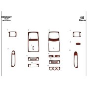 Resim Clio 2001-2005 Uyumlu Ön Torpido Maun Kaplama 15 Parça 