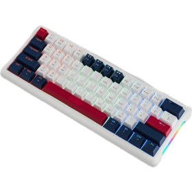 Resim Leaven K610 Mini Kablolu Mekanik Rgb Işıklı Klavye 61 Tuşlu Kırmızı Switch Kompak ve Şık Tasarım Ingilizce Q Klavye 10CM x 29CM 