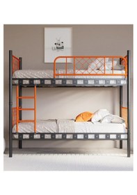 Resim Missidea Metis Genç Çocuk Yatak Odası Metal Ranza Ve Karyola Turuncu 90x190 90 x 190 