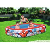 Resim Bestway 62002 Pompasıyla, 98011, Marvel Lisanslı Spiderman Temalı Büyük Aile Havuzu (201x150x51cm) 