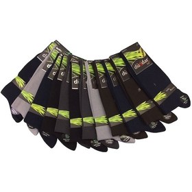 Resim 12'Li Dündar Bambu Erkek Çorap Dört Mevsim Giylir Dikişsiz Solmaz 