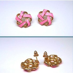 Resim Omeniv Mine Kaplı Doygun Pembe Vintage Yorum Küpe 41915427 Çok Renkli 