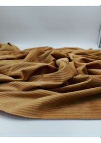 Resim Çizgili Kadife Kumaş Gold 