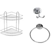 Resim Empa Metal Paslanmaz Krom Banyo Seti ( 3 Pcs ) 
