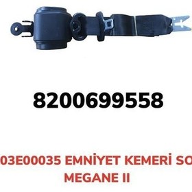 Resim Aft 103e00035 - Emniyet Kemeri Otomatik Sol Megane Iı 
