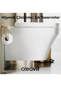 Resim Creavit Çöp Kovası 12 Lt Pedallı Altın 