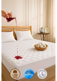 Resim Formeya Kapitone Fitted Su Geçirmez Pamuk Yatak Koruyucu Alez 10 Ebat 