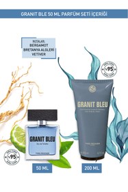 Resim Yves Rocher Granit Bleu Edp Erkek Parfüm Seti 50 ml 200 ml 