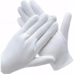 Resim Pengfushop5 1 Çift Tarzı S Beden 1 Çift Beyaz Pamuklu Eldivenler Kuru Eller Için Çalışmak Film Spa Eldivenleri Tören Muayene Eldivenleri (Yurt Dışından) 
