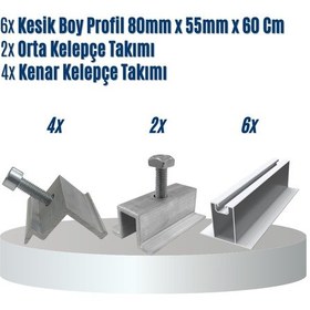 Resim 2 Panelli Trapez - Sandviç - Ahşap Çatı Üzeri Solar Montaj Seti 
