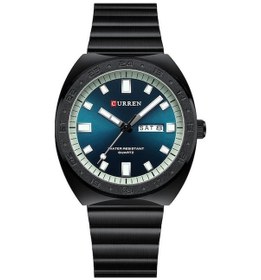 Resim Rogfer Curren Takvim Çelik Kayış İş Kuvars Erkek İzle Siyah Mavi Çok Renkli Çok Renkli 