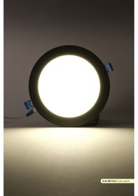 Resim ACK 12W Sıva Altı Yuvarlak LED Panel Armatür Siyah Gövde 4000K Il Siyah 