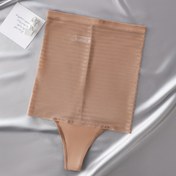 Resim 1 adet Kadınlar için Seksi Yüksek Bel Soluklanabilir Şekillendirme İç Çamaşırı, Katı Renk Polyester Örgü Kumaş, Kontrast Mesh Detay, %93 Polyester %7 Elastan, Yüksek Destekli Tanga & V-İç Çamaşırları, 93g/m² - PSP64 Haki 