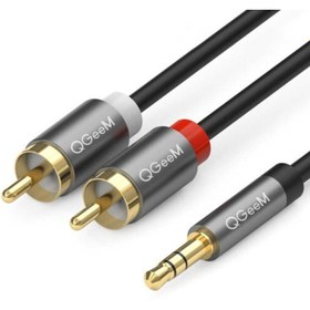 Resim Qgeem 2rca Erkek Jack To 3.5mm Aux Erkek Jack Dönüştürücü Hi-fi Stereo Ses Kablosu (5 Metre) 