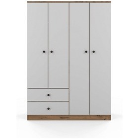 Resim Berlin Gardırop 002 - Atlas Çam - Beyaz 