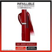 Resim L'ORÉAL PARİS INFAİLLİBLE MATTE RESİSTANCE LİKİT PARLAK RUJ 520 BERRY BORDEAUX 