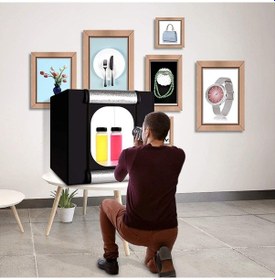 Resim LED Işıklı 40 x 40 CM Profesyonel Fotoğraf Ürün Çekim Çadırı 
