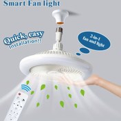 Resim Uzaktan Kumandalı 10 İnç Akıllı Tavan Fanı - 3 Hız, 360° Dönebilir, 3 Renk Ayarlanabilir Dimmable LED Işık (3000K-6500K), E26/E27 Tabanı, Mutfak, Yatak Odası ve Küçük Alanlar için Kolay Kurulum, Tavan Fanı Aydınlatma Aparatı, Modern Aydınlatma, Dayanıklı Yapı 