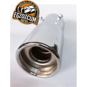 Resim 60 Mm. Islık Sesli Egzoz Eksoz Ucu Sök Tak Çift Vidalı 