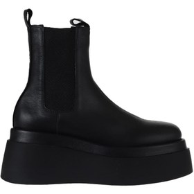 Resim Bueno Shoes Siyah Deri Kadın Dolgu Topuklu Bot 01wv1801 