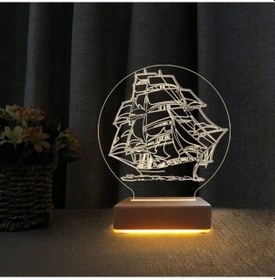 Resim 3D Doğum Günü Hediyesi Gemi Tasarım Gece Lambası 