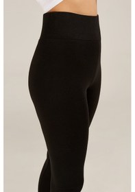 Resim Elbise Deposu Kadın Siyah Yüksek Bel Korsajlı Spor Taytsiyahs Siyah 