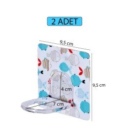 Resim 2 Adet Kendinden Yapışkanlı Desenli Sıvı Sabunluk Askısı Pratik Ve Şık Duvar Tipi Sabunluk Tutucu Diğer 