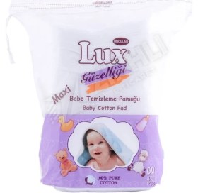 Resim Lux Bebe Maxi Temizleme Pamuğu 60'lı 100% Pamuklu Yumuşak ve Hassas Kullanım İçin 
