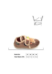 Resim Gezer Kışlık Cırtlı Ayarlanabilir Rahat İç Taban Erkek Çocuk Panduf Ayakkabı Ga2kpm.03365.00.z16.k04 Kahverengi 
