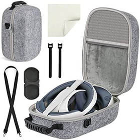 Resim HuiJuKeJi Hard Carrying Case Compatible with PlayStation VR2 Gaming Headset and Touch Controllers Accessories,Waterproof Box for PSVR2 with Shoulder Strap Clean Cloth 