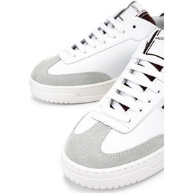 Resim Mario Valentino Kadın Hakiki Deri Beyaz/bordo Sneakers & Spor Ayakkabı 1040 95s7004 Bn Ayk Sk25-26 Whıte/bordeaux Bordo 