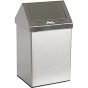 Resim Arı Metal A1306 Çatı Kapaklı Çöp Kovası 16lt Metalik 