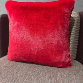 Resim Tavşan Tüyü Kırmızı - 30x50 İçi Dolgulu 