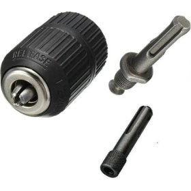 Resim Depolife Kırıcı Delici Mandren Sds Plus Mandren Adaptörü Sds Uçlu 1/2 Mandren ve Mıknatıslı Bits Adaptör 