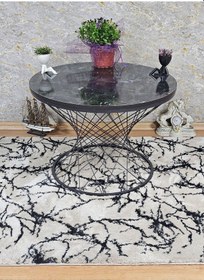 Resim Zafir Siyah Fırınlı Statik Boya Siyah Mermer Suntalem Tabla Pota Orta Sehpa - Siyah Orta Sehpa Siyah Mermer 