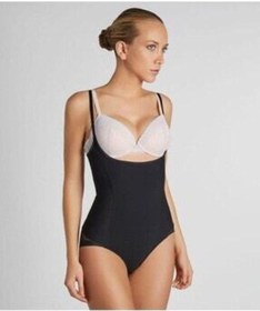 Resim Kadın Siyah Form Angel Gögüs Altı Çıtçıtlı Body Korse Siyah 